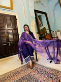Purple Jam cotton silk farshi suit set