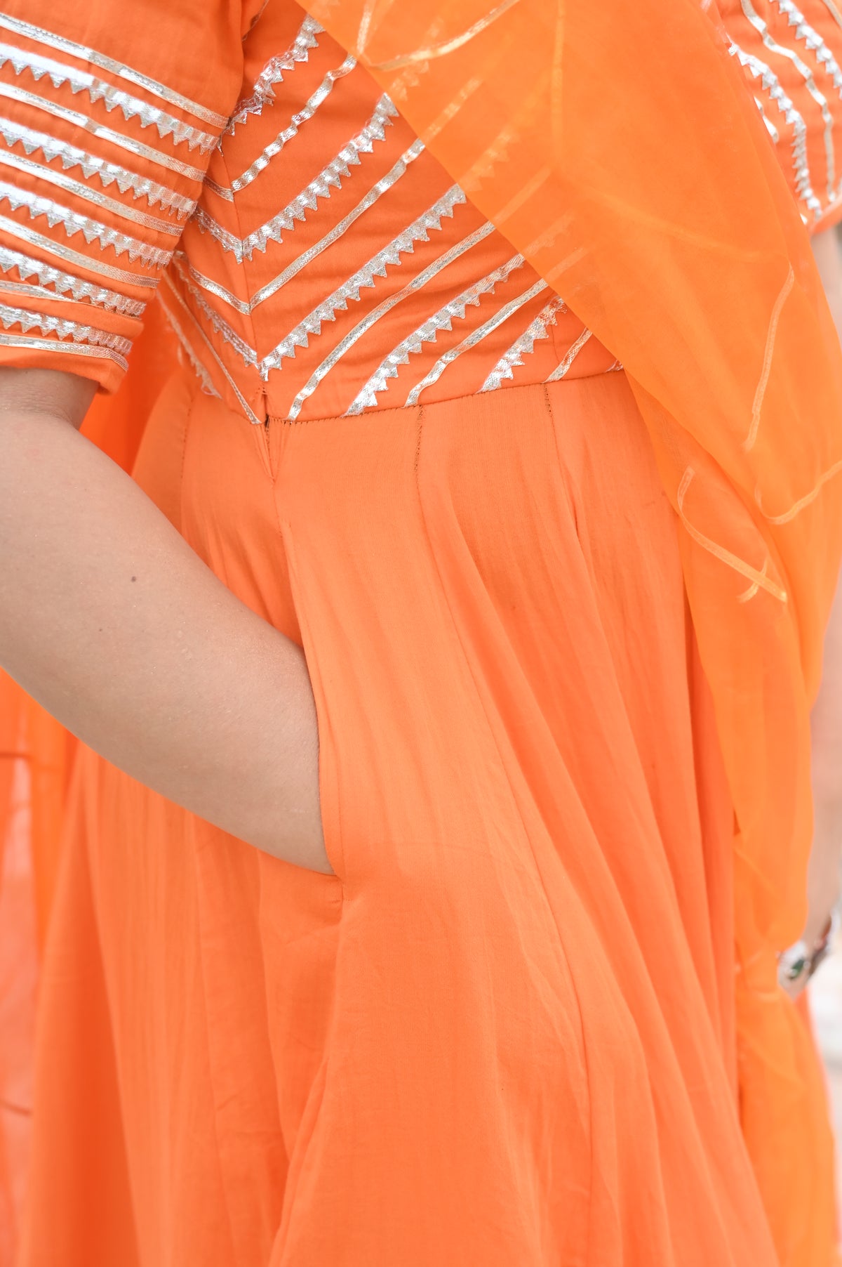 Love of orange suit set with dupatta