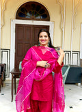 Pink Jam cotton silk farshi suit set